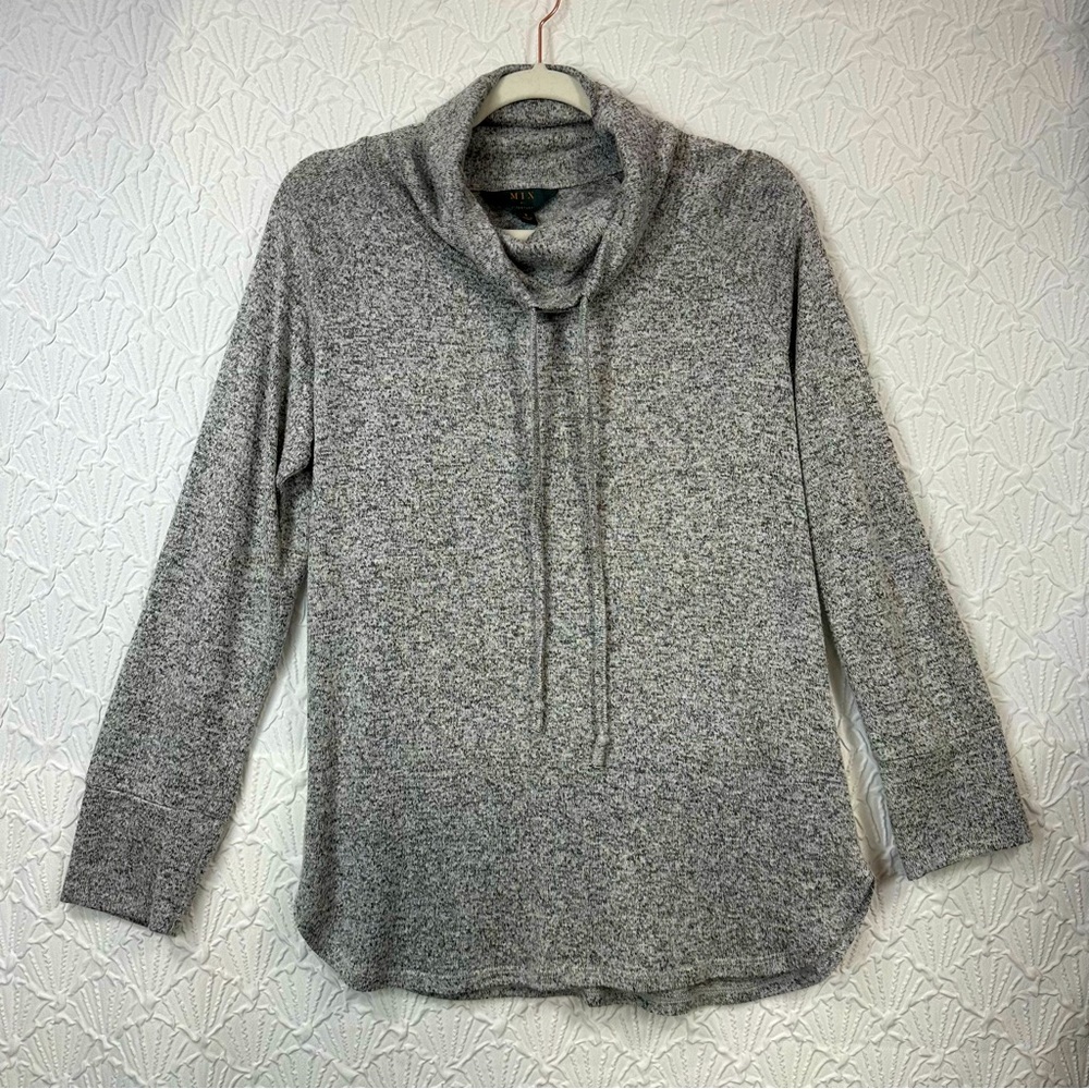 Mix 41 Hawthhorn Women’s CowlNeck Long Sleeve Heathered Pullover Sweater Size S
